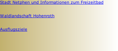Stadt Netphen und Informationen zum Freizeitbad   Waldlandschaft Hohenroth   Ausflugsziele